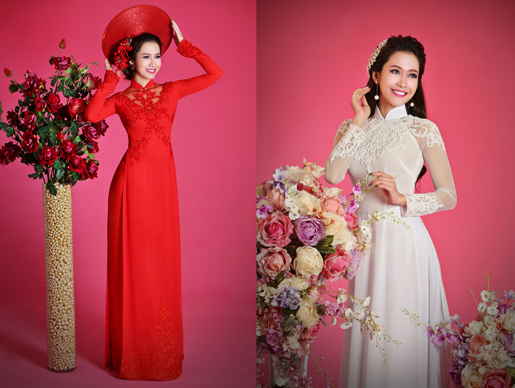 Phan Thu Quyên làm cô dâu xinh đẹp trong tà áo dài Ngô Nhật Huy