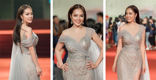 Dương Cẩm Lynh diện váy dạ hội xuyên thấu trong vai trò MC
