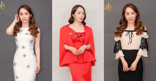 Nữ diễn viên Quỳnh Nga biến hóa hình ảnh với trang phục của thương hiệu MiVaLy