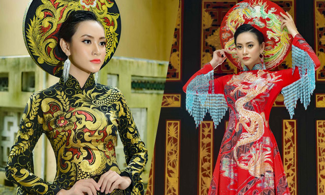 Kim Ngân diện áo rồng vàng của NTK Tommy Nguyễn quý phái như một nữ hoàng