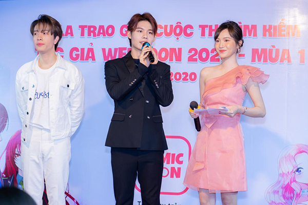 Ca sĩ Nicky (Monstar), Lục Huy (Uni5) và Jang Mi hội ngộ tại Gala trao giải