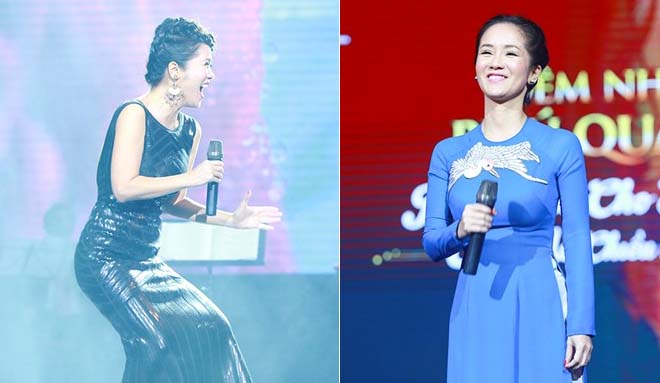 Hồng Nhung thay hai bộ váy trong đêm nhạc Phú Quang