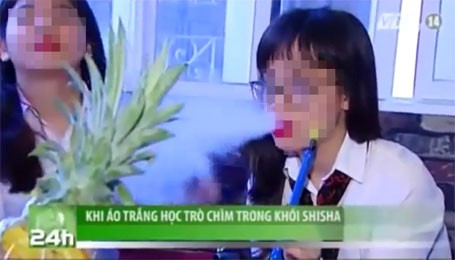 Không kỷ luật nhóm học sinh hút shisha trên VTC14