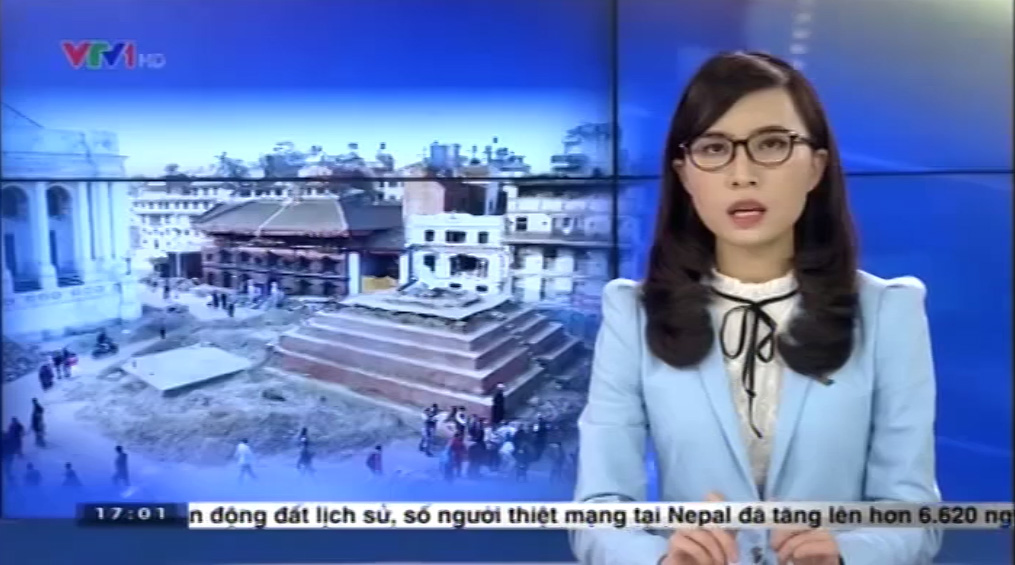 BTV Thời sự VTV gọi thiệt hại động đất Nepal là "con số ấn tượng"