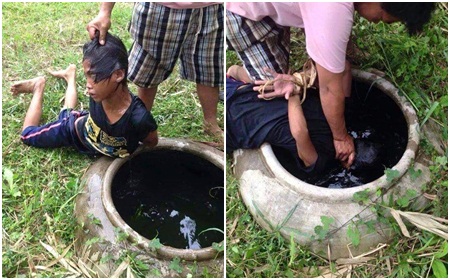 Phía sau bức ảnh gây phẫn nộ: Cậu bé bị dúi đầu vào chum nước tiểu vì ăn trộm dừa