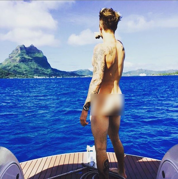 Justin Bieber gây sốc khi đăng ảnh khỏa thân trên tàu