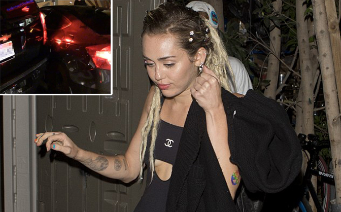 Miley Cyrus gặp tai nạn ô tô khi đi chơi đêm với Cody Simpson