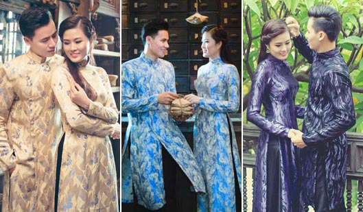 Cặp đôi thêm gắn kết với áo dài cưới Tommy Nguyễn