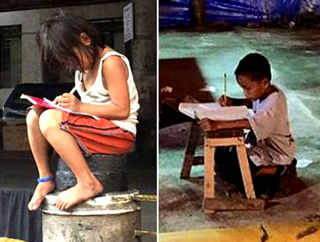 Câu chuyện về những em bé nghèo hiếu học gây “chấn động” mạng xã hội