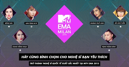 Sơn Tùng M-TP đại diện Đông Nam Á tranh tài ở MTV EMA 2015