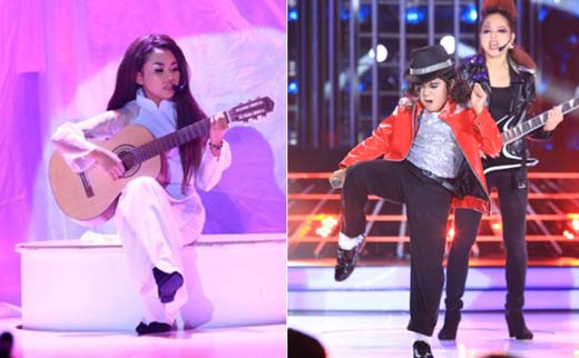 Phương Mỹ Chi hóa thân thành Mỹ Tâm, Minh Khang trình diễn ca khúc “Beat it" của Michael Jackson