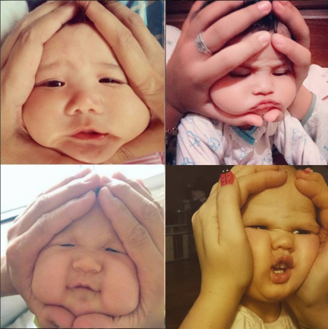 Trào lưu biến mặt em bé thành hình cơm nắm trên Instagram