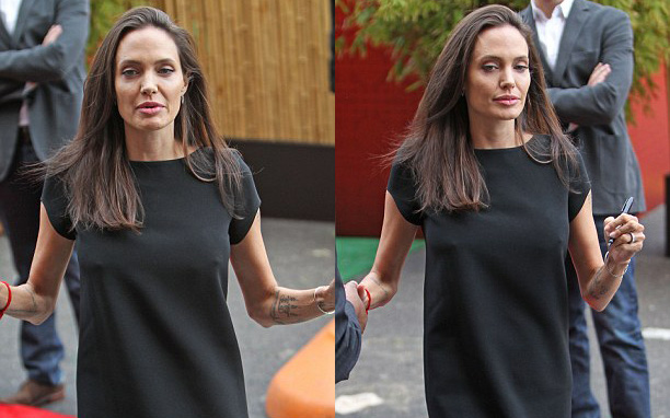 Angelina Jolie xuất hiện với thân hình "da bọc xương" đáng báo động