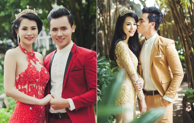 Lộng lẫy và đài các với váy Đỏ - Vàng của Áo cưới Tommy Nguyễn