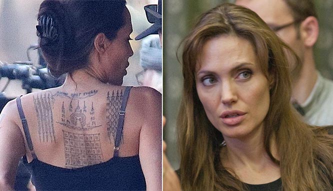 Angelina Jolie xăm thêm 3 hình mới