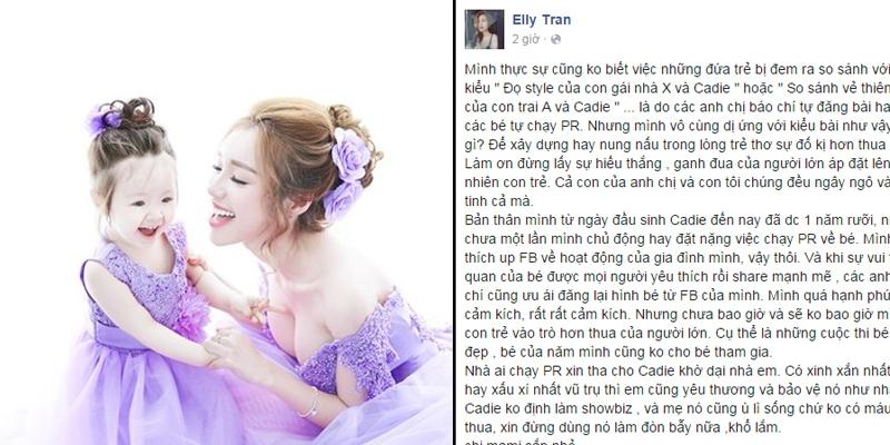 Elly Trần bất ngờ lên tiếng "xin tha" cho con gái bé bỏng