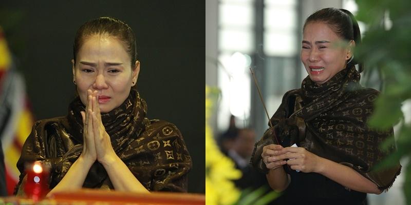 Thu Minh khóc hết nước mắt khi đến đưa tiễn nhạc sĩ Lương Minh