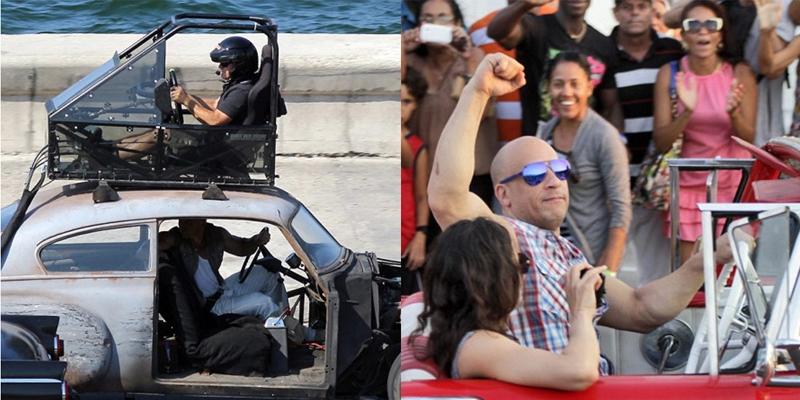 Vin Diesel chia sẻ hình ảnh nóng hổi từ phim trường "Fast & Furious 8" tại Cuba