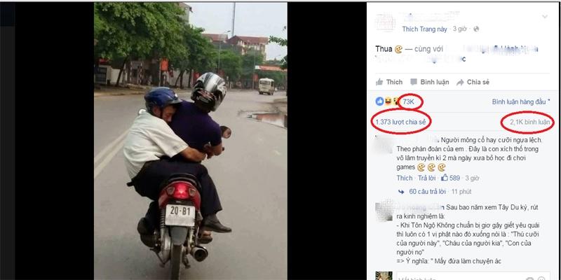 Bức ảnh cụ già ngủ say trên xe máy gây tranh cãi lớn trên mạng xã hội