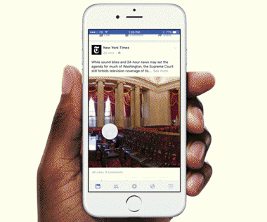 Facebook cho phép xem, chia sẻ ảnh 360 độ và bình luận bằng video