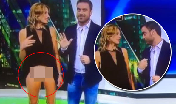 MC Argentina bị tốc váy trên truyền hình