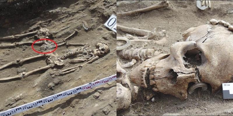 Bí ẩn 2 bộ xương nắm chặt tay nhau suốt 5000 năm trong ngôi mộ cổ