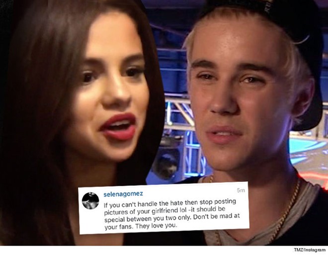 Selena Gomez chỉ trích Justin Bieber vì mắng fan