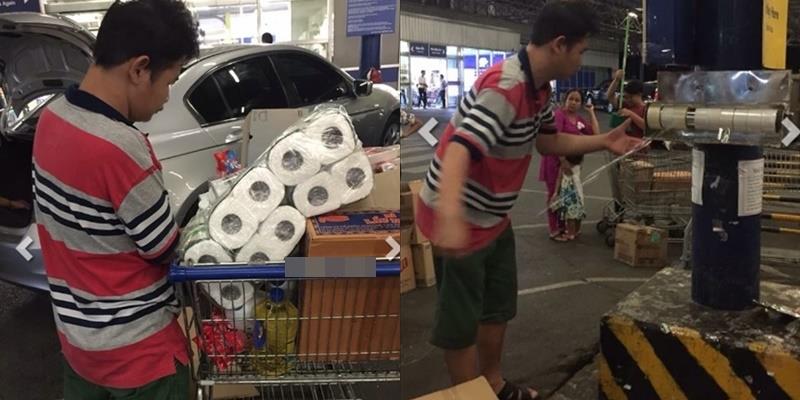Cậu bé khuyết tật dán thùng hàng tại siêu thị và câu chuyện tình người