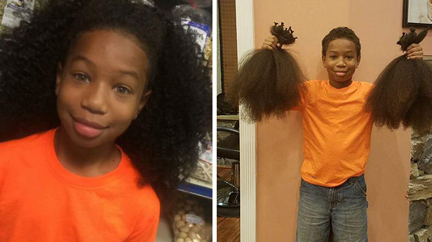 Cậu bé nuôi tóc trong hai năm tặng bệnh nhân ung thư