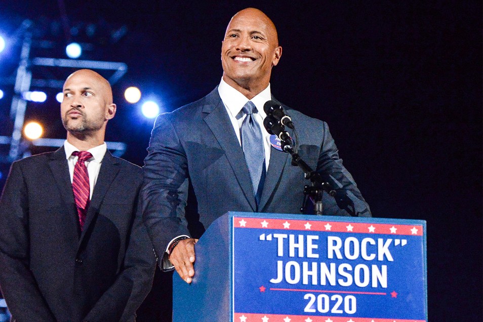 Ngôi sao cơ bắp "The Rock" muốn tranh cử tổng thống