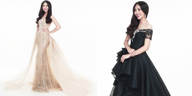 Diệu Ngọc quyến rũ với trang phục dạ hội mang đến Hoa hậu Thế giới