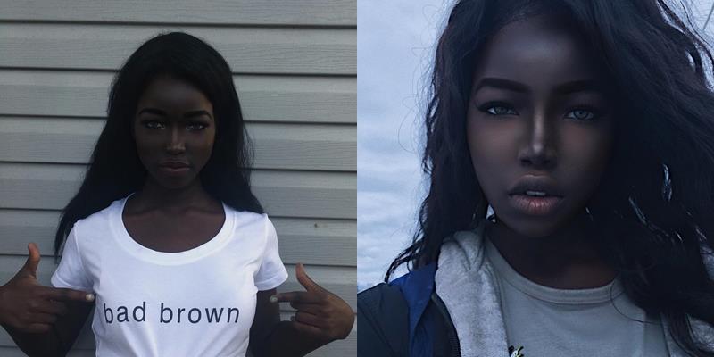 Cô gái làm chao đảo mạng xã hội vì có làn da đen ấn tượng