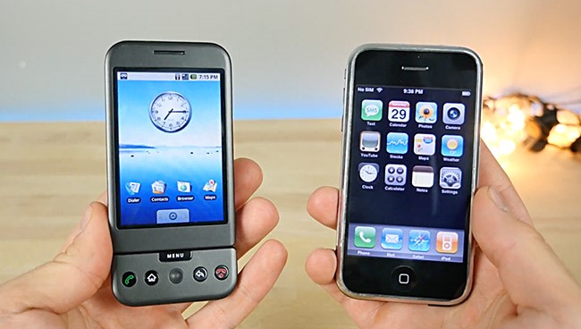 Nhìn lại điện thoại iPhone và Android đời đầu