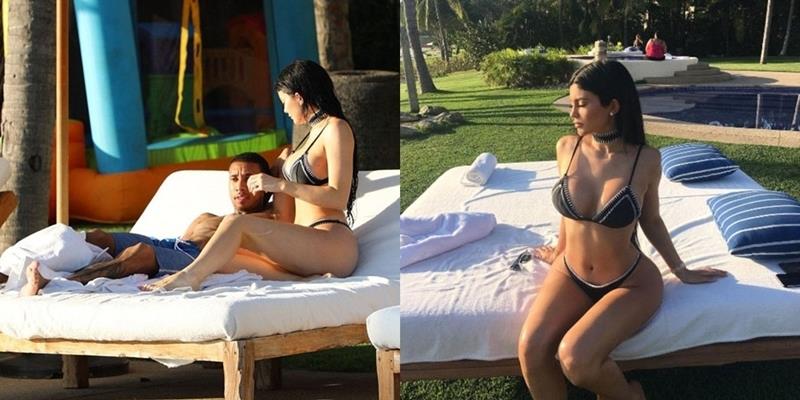 Khoe body siêu mẫu, cô út nhà Kardashian tình tứ bên rapper gốc Việt