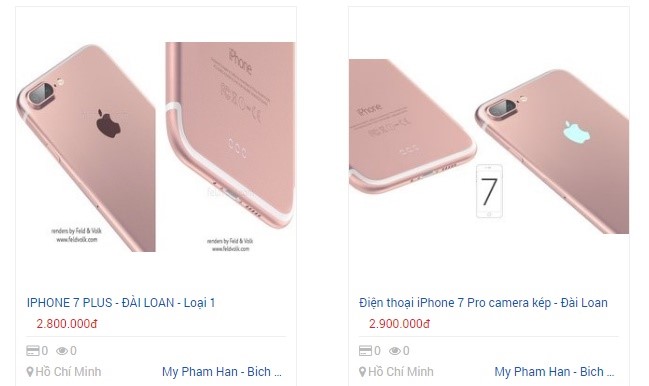 Giáp Tết, iPhone 7 hàng nhái tung hoành trên kênh bán online