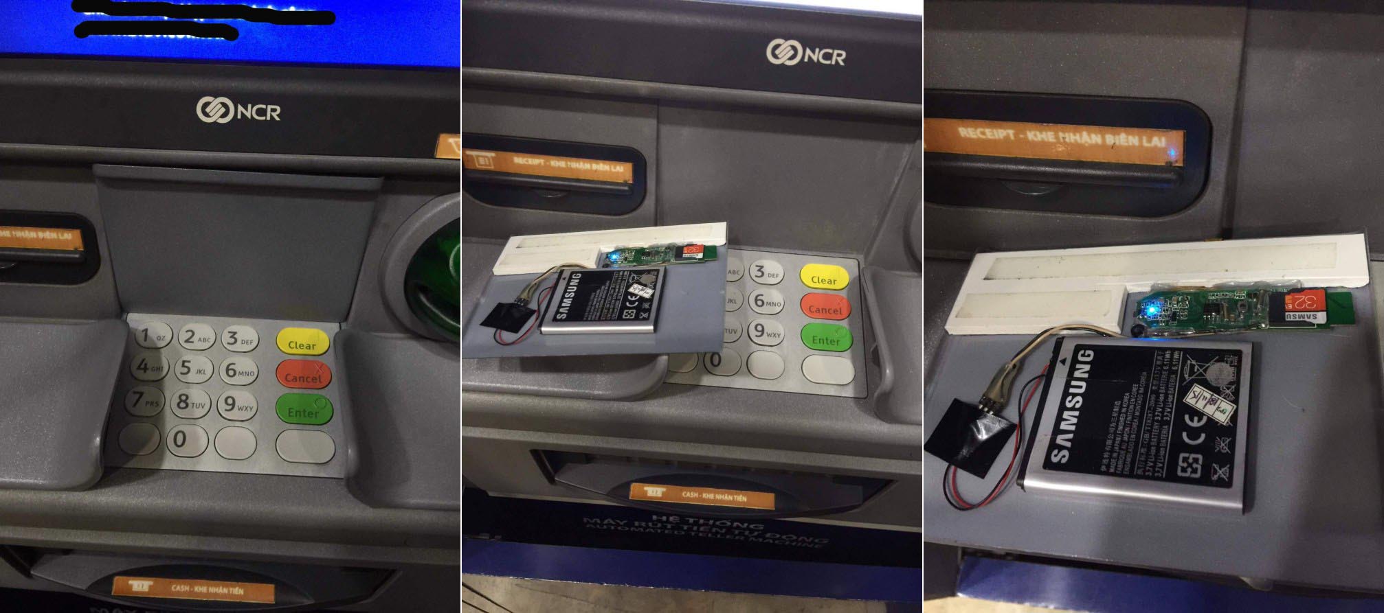 Phát hiện thiết bị lạ được gắn tại trạm ATM