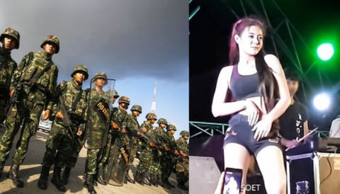 Sao nữ 18 tuổi Thái Lan bị quân đội bao vây vì nhảy phản cảm trên phố