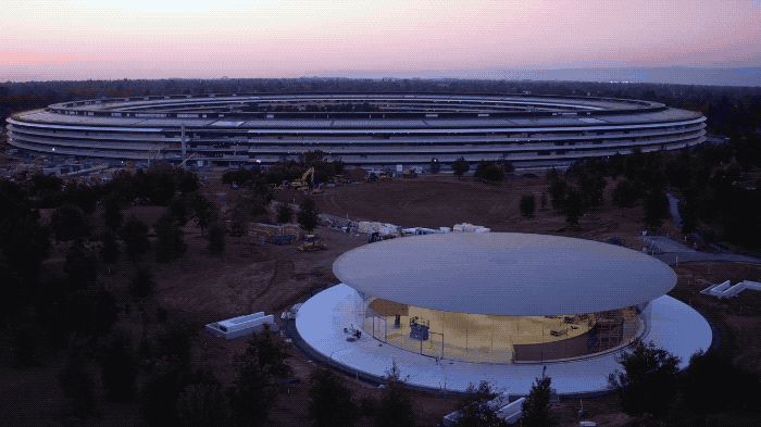 Trụ sở mới Apple tuyệt đẹp khi quay bằng drone