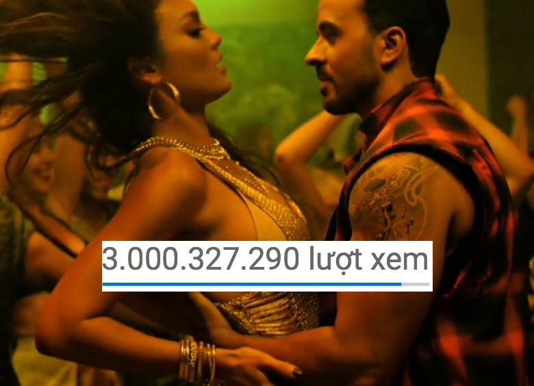 "Despacito" vượt lên tất cả, trở thành MV đạt 3 tỷ lượt xem đầu tiên