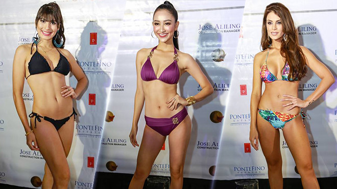 Hà Thu và dàn người đẹp Hoa hậu Trái đất 2017 trình diễn bikini
