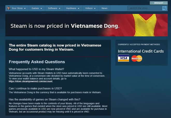 Steam bán game bản quyền giá rẻ, thanh toán bằng tiền Việt
