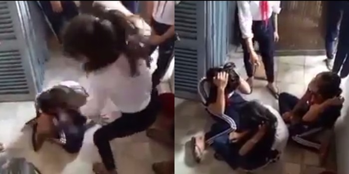 Xôn xao nữ sinh THCS đánh bạn dã man rồi quay clip đăng Facebook