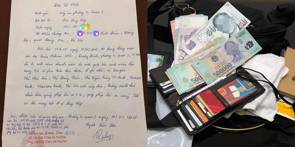 Chàng trai tìm lại được túi, ví và tiền sau khi bị cướp ở Sài Gòn