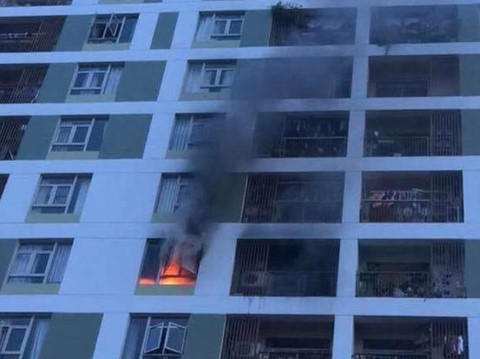 Cháy tại chung cư Parc Spring ở Sài Gòn