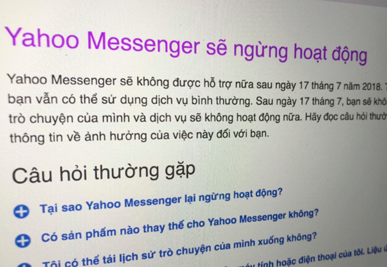 Sau 12 năm, Yahoo Messenger trả lại tôi điều gì?