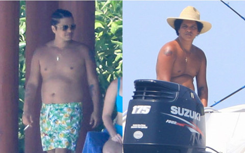 Bruno Mars gây sốc khi lộ thân hình béo, bụng phệ