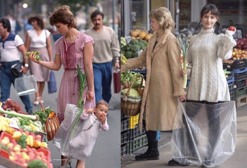 Bức ảnh người mẹ xách con đi chợ bất ngờ nổi tiếng sau 33 năm