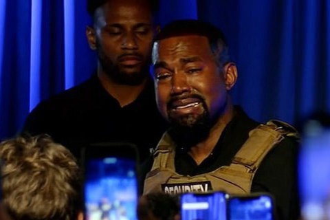 Kanye West khóc nức nở trong chiến dịch tranh cử tổng thống đầu tiên