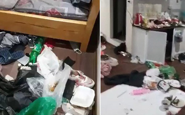 Phòng trọ ngập trong rác, quần áo bẩn của nữ sinh đại học