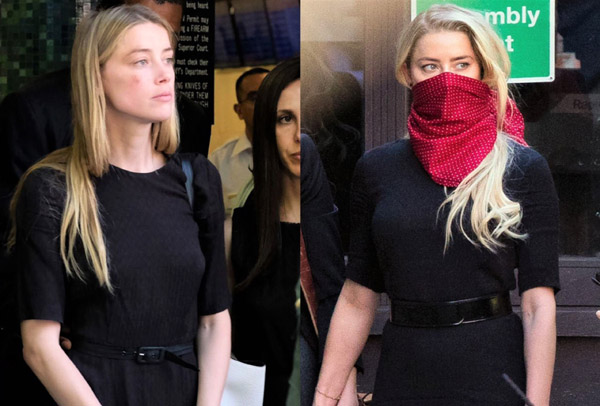 Amber Heard mặc một chiếc váy trong hai lần ra tòa với Johnny Depp